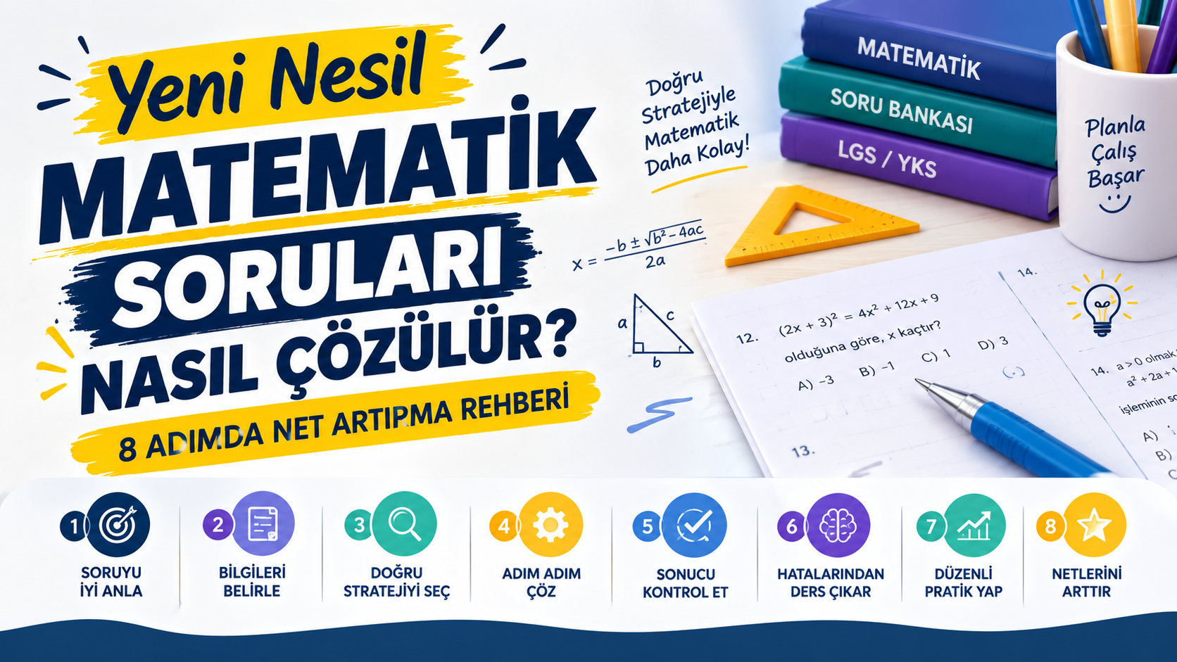 Yeni Nesil Matematik Soruları Nasıl Çözülür? 8 Adımda Net Artırma Rehberi